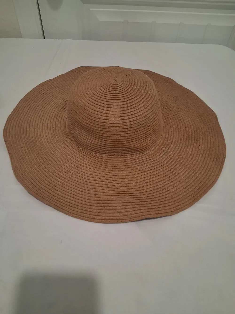Women's Extra Wide Brim Straw Sun Hat Tan Brown Floppy Beach Cap Oversized OS